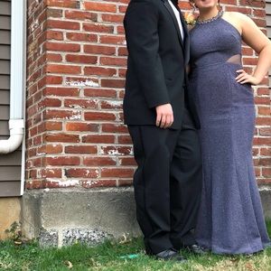 sparkly periwinkle prom dress! only worn once (: